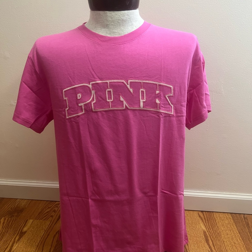 VS PINK COTTON CAMPUS TEE NWT